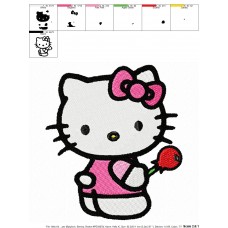 Hello Kitty 15 Embroidery Design